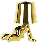 Настольная лампа фигурная цвета золото с гладким абажуром Высота 17 см Sophia варинант исполнения - 2 | Loft Concept в Барнауле