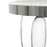 Дизайнерский журнальный стол на 3-х овальных прозрачных ножках Tukutic варинант исполнения - 1 | Loft Concept в Барнауле