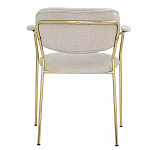 Стул Singer Chair с подлокотниками серый на золотистых ножках варинант исполнения - 4 | Loft Concept в Барнауле