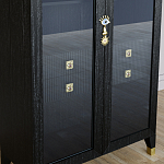 Дизайнерский шкаф витрина Elsa Dreams Black с 4-мя ящиками варинант исполнения - 3 | Loft Concept в Барнауле