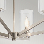 Люстра с 6-ю прозрачными цилиндрическими плафонами Kichler варинант исполнения - 13 | Loft Concept в Барнауле