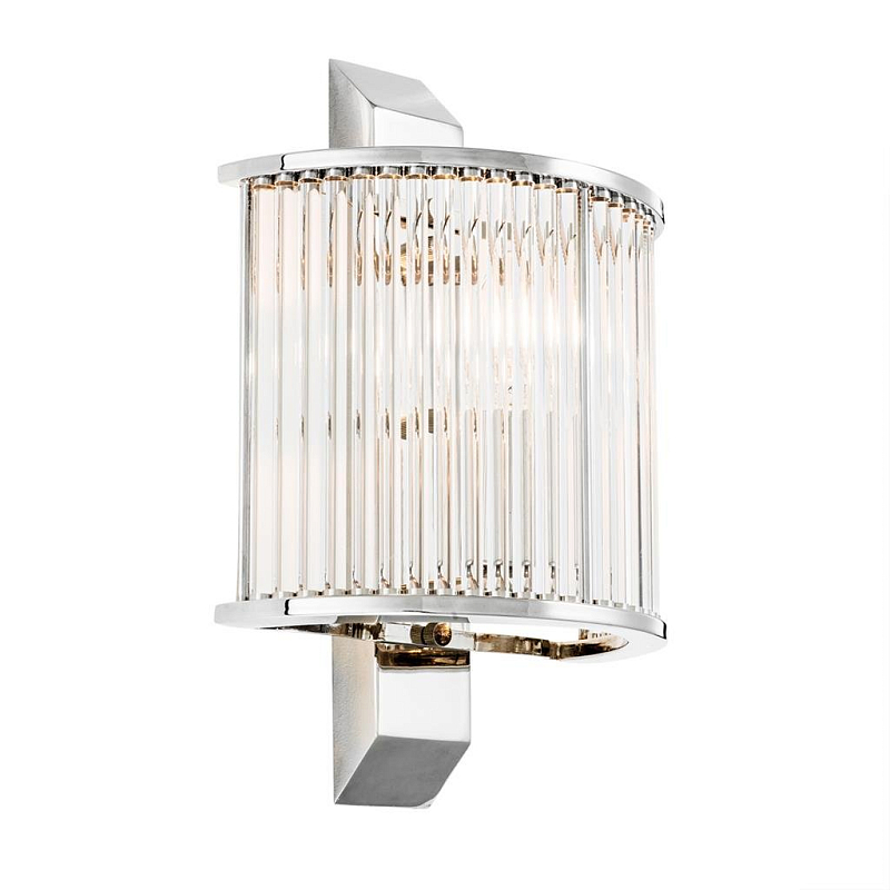 Бра Wall Lamp Oakley Nickel Никель Прозрачное Стекло Бра Wall Lamp Oakley Nickel Никель Прозрачное Стекло в Барнауле | Loft Concept