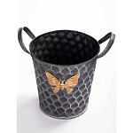 Железное кашпо Gold butterfly design варинант исполнения - 2 | Loft Concept в Барнауле