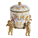 Шкатулка на ангелах из фарфора с бронзовыми элементам Eden Garden варинант исполнения - 1 | Loft Concept в Барнауле