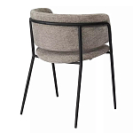 Стул полукруглый с каркасом из металла и мягким сиденьем и спинкой Soft Chenille варинант исполнения - 1 | Loft Concept в Барнауле