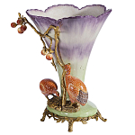 Ваза с цесарками из фарфора с бронзовыми элементами Garden of Eden варинант исполнения - 4 | Loft Concept в Барнауле