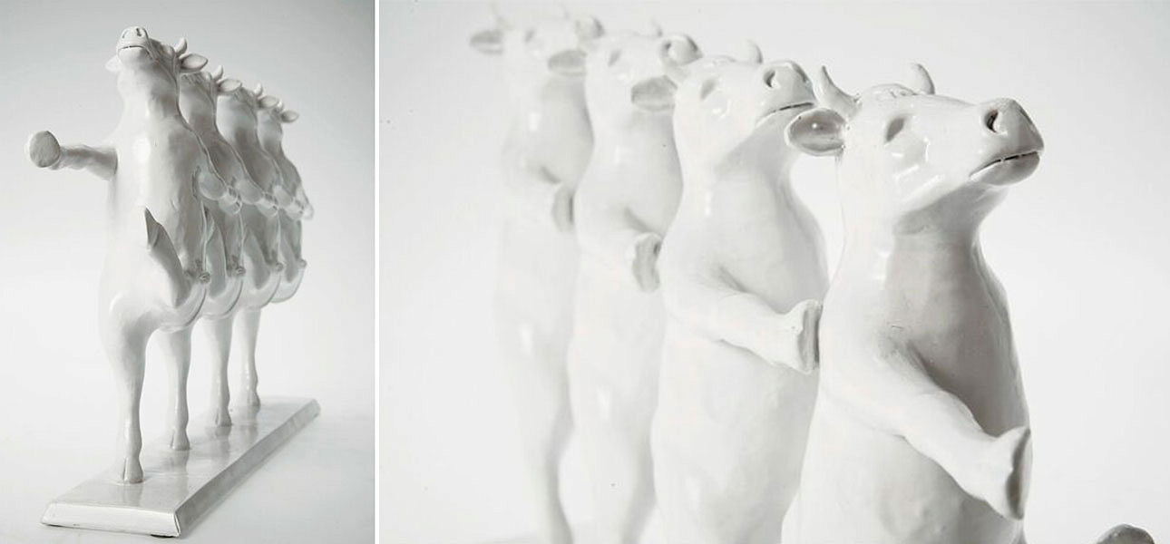 Статуэтка белая March of the Cows Статуэтка белая March of the Cows - Loft-Concept в Барнауле