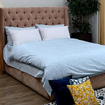 Постельное белье голубого цвета из перкаля с принтом 200х220 см Aurora Allure варинант исполнения - 5 | Loft Concept в Барнауле