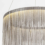 Подвесная кольцевая люстра с металлическими цепочками Fringe Chain Horizontal Ring Light варинант исполнения - 4 | Loft Concept в Барнауле