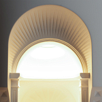 Встраиваемый в стену гипсовый светильник под покраску с арками и рельефными колоннами Antiquity Athena варинант исполнения - 7 | Loft Concept в Барнауле