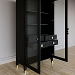 Дизайнерский шкаф витрина Elsa Dreams Black с 4-мя ящиками варинант исполнения - 7 | Loft Concept в Барнауле