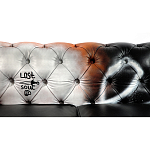 Диван Честерфильд граффити graffiti Orange Sofa натуральная кожа варинант исполнения - 8 | Loft Concept в Барнауле