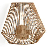 Бра с плетенным из пеньки абажуром Jutti H25 см варинант исполнения - 1 | Loft Concept в Барнауле