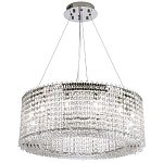 Круглая люстра с хрустальными подвесками хром Crystal Art Chrome Chandelier 12 варинант исполнения - 2 | Loft Concept в Барнауле