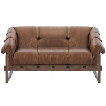 Двухместный диван Duncan винтажная коричневая кожа варинант исполнения - 1 | Loft Concept в Барнауле