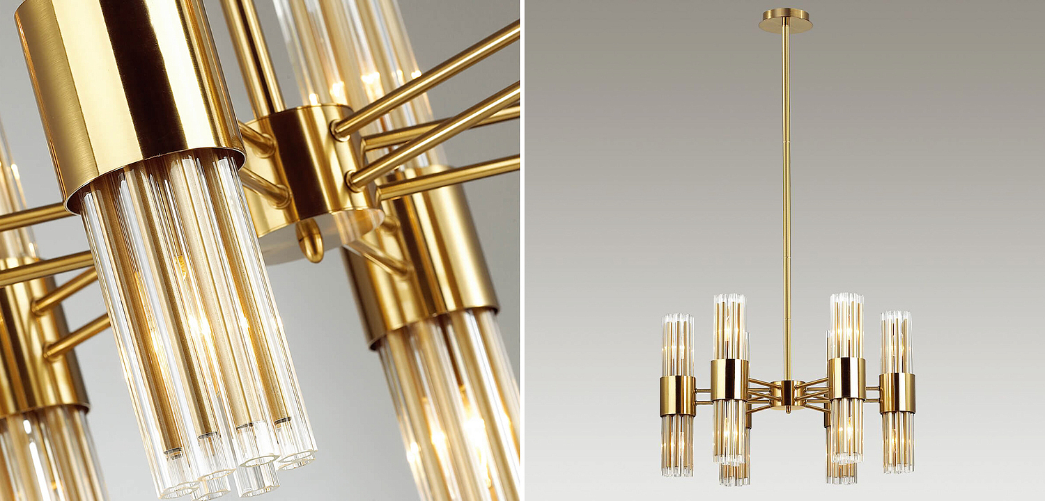 Люстра Gladwin Glass Tubes Chandelier Люстра Gladwin Glass Tubes Chandelier - Loft-Concept в Барнауле