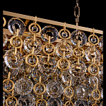 Люстра овальная каскадная с подвесками в форме колец Galaxy of Light варинант исполнения - 3 | Loft Concept в Барнауле