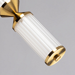 Подвесной светильник с двумя белыми рифлеными цилиндрическими плафонами Golden Swirl варинант исполнения - 6 | Loft Concept в Барнауле