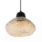 Подвесной светильник с янтарным фактурным плафоном Lamp with Frozen Glass Effect варинант исполнения - 1 | Loft Concept в Барнауле