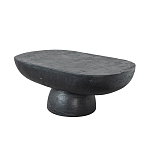 Столик кофейный черного цвета с овальной столешницей и круглым основанием Black Dalmen Table варинант исполнения - 5 | Loft Concept в Барнауле