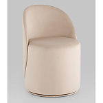 Пуф Loreen со спинкой вращающийся велюр молочный варинант исполнения - 1 | Loft Concept в Барнауле