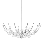 Люстра  с круглыми прозрачными шарами на серебряном каркасе Silver Stalk варинант исполнения - 2 | Loft Concept в Барнауле