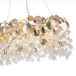 Люстра с декоративными подвесками из прозрачного стекла в форме монеток FAIRYTREE Light варинант исполнения - 9 | Loft Concept в Барнауле