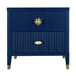 Тумба прикроватная с двумя ящиками Elsa Dreams Blue варинант исполнения - 6 | Loft Concept в Барнауле