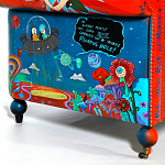 Кресло "Умный Умник" Rick and Morty graffiti chair натуральная кожа  варинант исполнения - 8 | Loft Concept в Барнауле