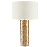 Настольная лампа золотая с цилиндрическим абажуром Golden Mosaic варинант исполнения - 2 | Loft Concept в Барнауле