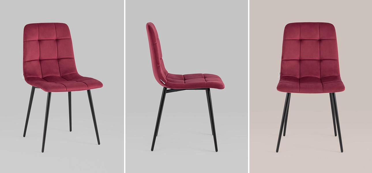 Стул NANCY Chair Малиновый Велюр Стул NANCY Chair Малиновый Велюр - Loft-Concept в Барнауле