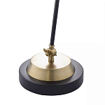 Настольная лампа с наклонным корпусом и подвижным плафоном в сочетании золотистого и чёрного цвета Work Surface Light варинант исполнения - 5 | Loft Concept в Барнауле