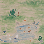 Обои ручная роспись Promenade Special Colourway on pink painted Xuan paper варинант исполнения - 2 | Loft Concept в Барнауле