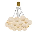 Люстра подвесная круглая с сферическими плафонами из натурального камня Glowing Spheres варинант исполнения - 10 | Loft Concept в Барнауле