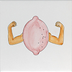 Плитка дизайнерская с узором Лимон варинант исполнения - 2 | Loft Concept в Барнауле