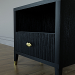 Прикроватная тумбочка с полкой Elsa Dreams Black варинант исполнения - 3 | Loft Concept в Барнауле