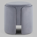 Пуф Alice Poof Grey Серый велюр варинант исполнения - 2 | Loft Concept в Барнауле