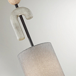 Подвесной светильник с серым тканевым плафоном Flourish варинант исполнения - 4 | Loft Concept в Барнауле