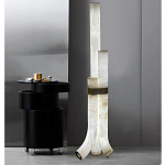 Торшер геометрический с тремя мраморными плафонами Marble Tripod варинант исполнения - 4 | Loft Concept в Барнауле