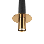 Подвесной светильник с узким цилиндрическим плафоном и золотым металлическим декором Concrete Pipe варинант исполнения - 6 | Loft Concept в Барнауле