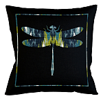 Подушка декоративная стрекоза сине-зеленый узор Ikat Pattern варинант исполнения - 1 | Loft Concept в Барнауле