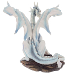 Декоративная статуэтка Белый Дракон Dragon White Statuette варинант исполнения - 2 | Loft Concept в Барнауле