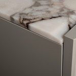 Тумба под телевизор серая с мраморной столешницей Uniqueness Marble варинант исполнения - 5 | Loft Concept в Барнауле