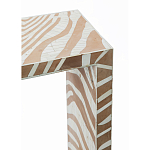 Консоль Дизайнерская Kenya Console ZEBRA Bone Inlay Beige варинант исполнения - 2 | Loft Concept в Барнауле
