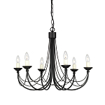 Люстра черного цвета ручной работы с канделябрами и переплетенной проволочной драпировкой Elstead Lighting варинант исполнения - 10 | Loft Concept в Барнауле