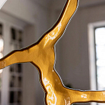 Зеркало кругле с декоративной золотой вставкой Golden Tree варинант исполнения - 5 | Loft Concept в Барнауле