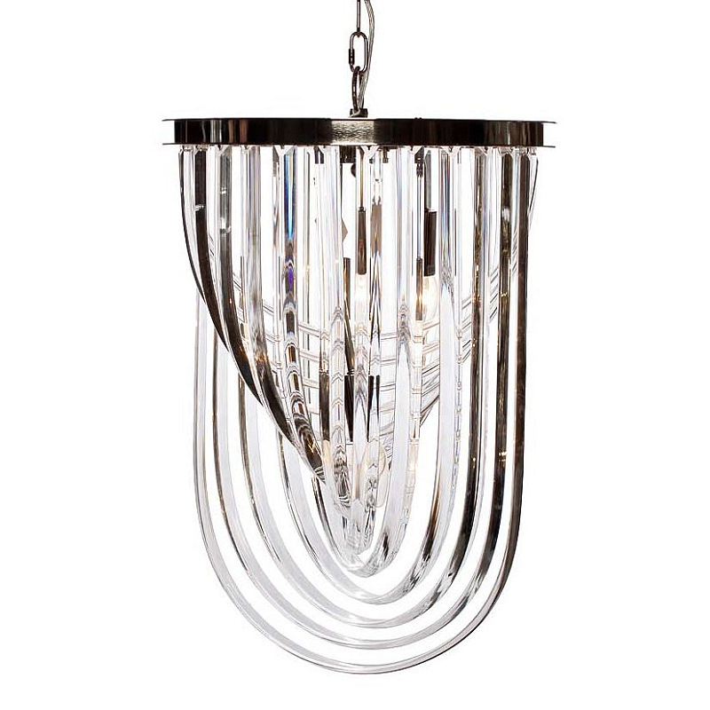 Люстра Lava Tube Pendant Clear Flat 40 Хром Прозрачный Люстра Lava Tube Pendant Clear Flat 40 Хром Прозрачный в Барнауле | Loft Concept