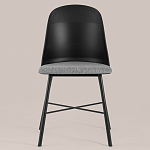 Стул из прочного пластика на металлическом основании Anora Black варинант исполнения - 2 | Loft Concept в Барнауле