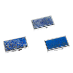 Таблетница карманная прямоугольная на 7 отделений с зеркалом и накладкой из натурального камня Лазурит Silver Stone Pillboxes варинант исполнения - 4 | Loft Concept в Барнауле