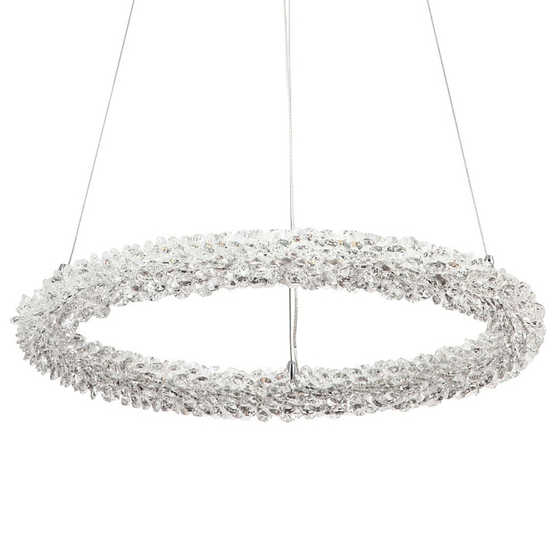Кольцевая люстра с хрустальным декором Gilbertine Crystal Ring Chandelier Хром Прозрачный Кольцевая люстра с хрустальным декором Gilbertine Crystal Ring Chandelier Хром Прозрачный в Барнауле | Loft Concept